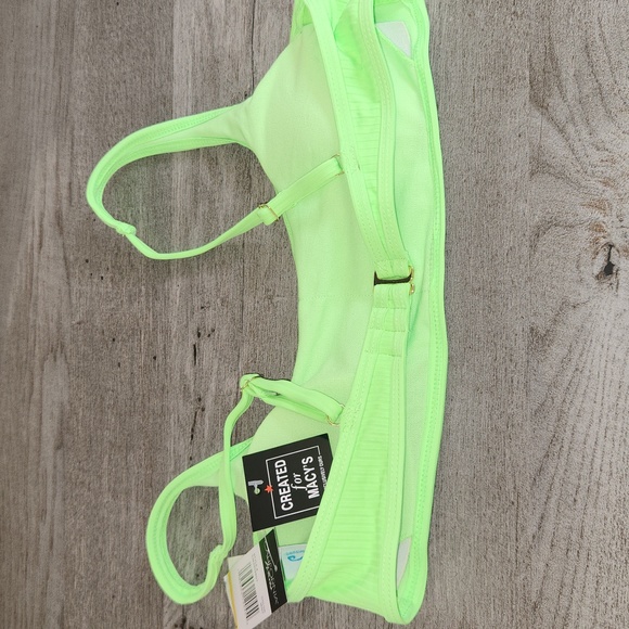 CALIFORNIA WAVES BIKINI TOP SIZE M  NEON GREEN NEW WITH TAGS - Picture 9 of 10